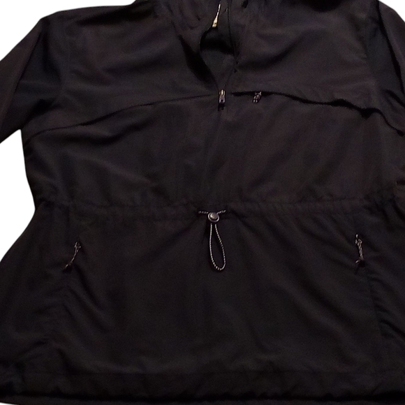 Avalanche - NWOT -Ladies Navy Blue Windbreaker W/Hood, Drawstring Waist, Pockets - Picture 15 of 16